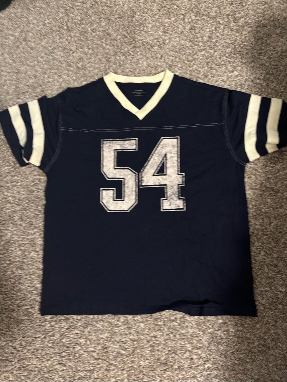 Cotton On Navy Blue Jersey Tee with White Accents and Number 54